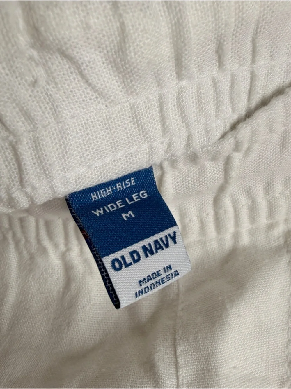 NWT Old Navy High Rise Wide Leg Relaxed Linen-Blend Pants Medium - Picture 3 of 9